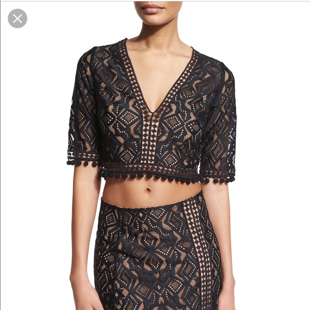 NWT for love and lemons Florence cropped top